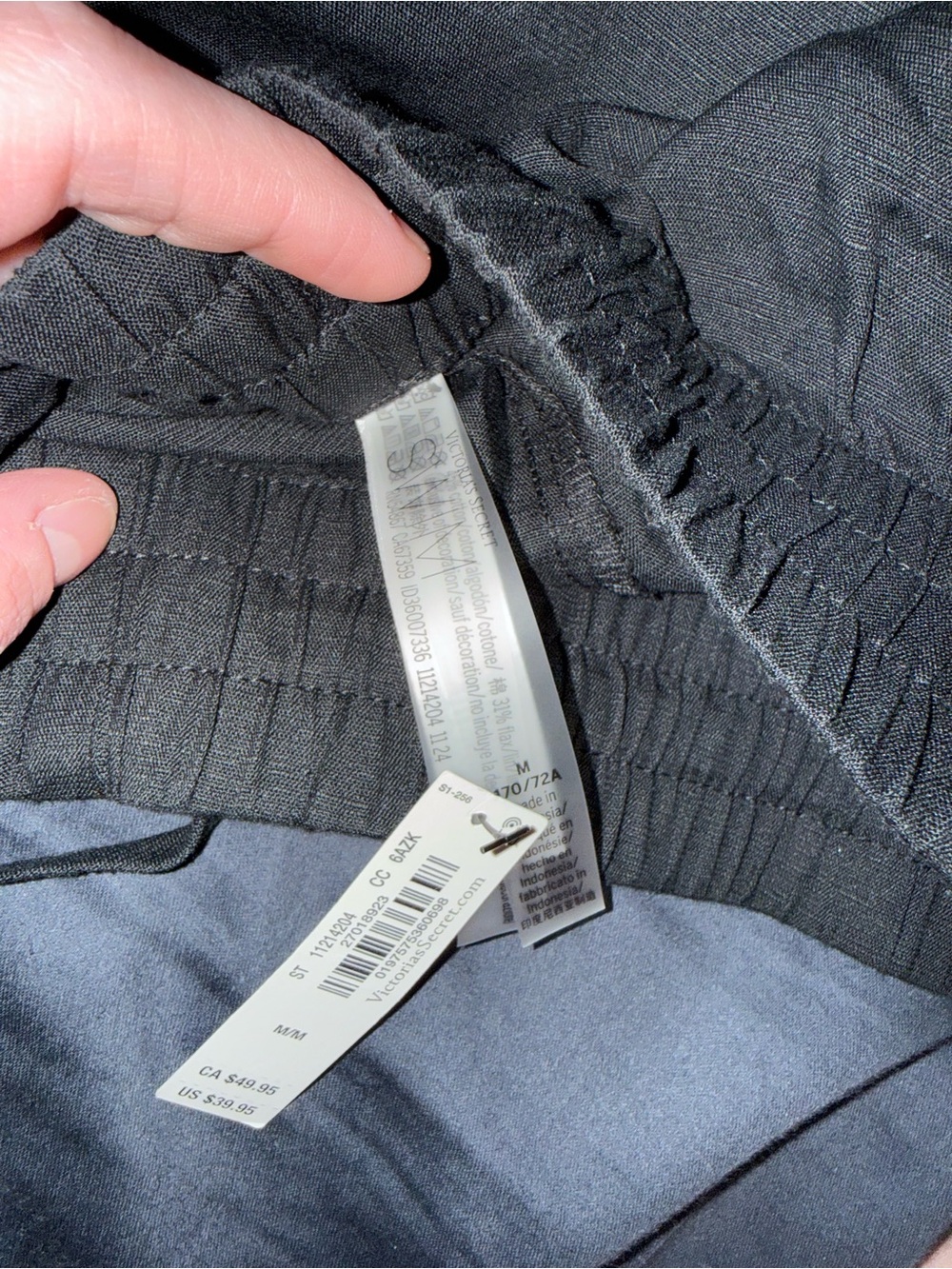 Victoria's Secret Black linen Drawstring Athletic Shorts - Picture 5 of 5